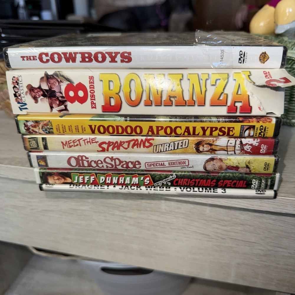 7 Random‎ Assorted DVD Movies Bulk Lot Wholesale Cowboys To Comedy